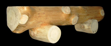 Handcrafted Pine Log Mantle